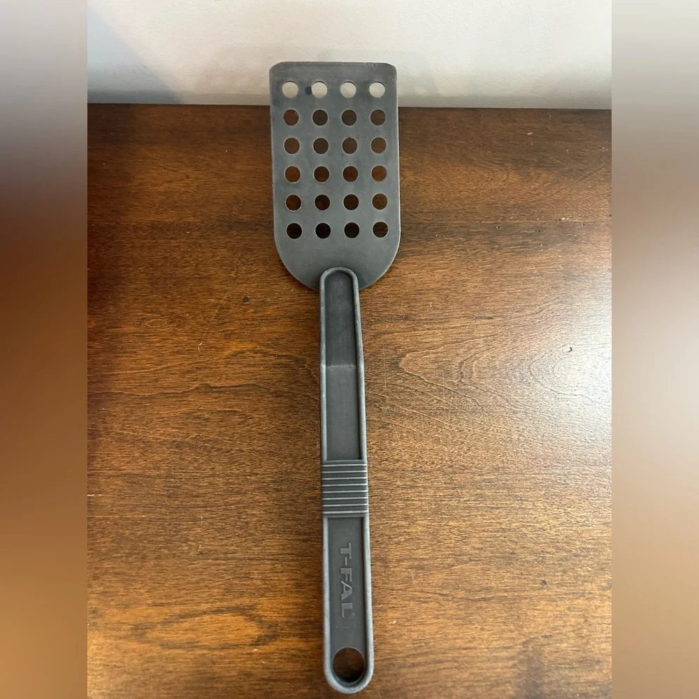 T-Fal Spatula with Holes, Black Nylon, 13 Inches Long- Made in Canada Read Info
